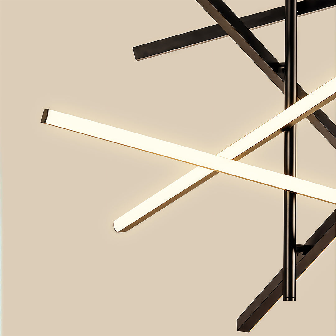 Iron Linear Chandelier - Nordic Creative Adjustable Ceiling Lights
