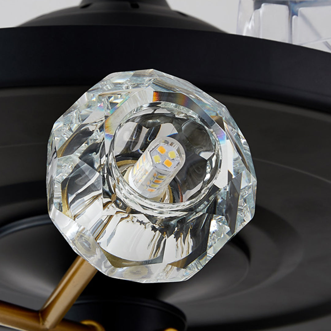 Nordic Crystal Invisible Ceiling Fan with Multiple Lights