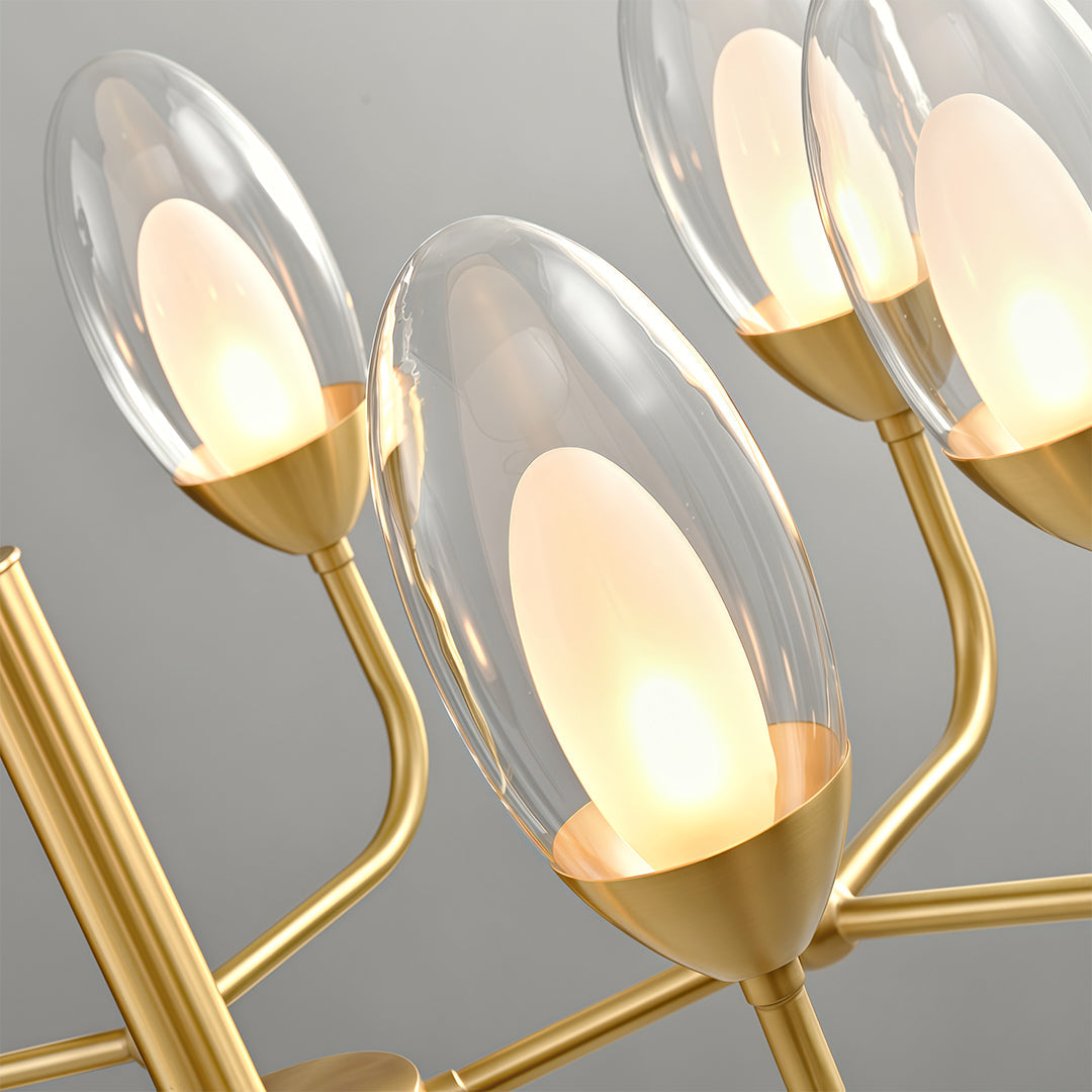 Modern Minimalist Copper Chandelier – Luxury Ceiling Light Fixture
