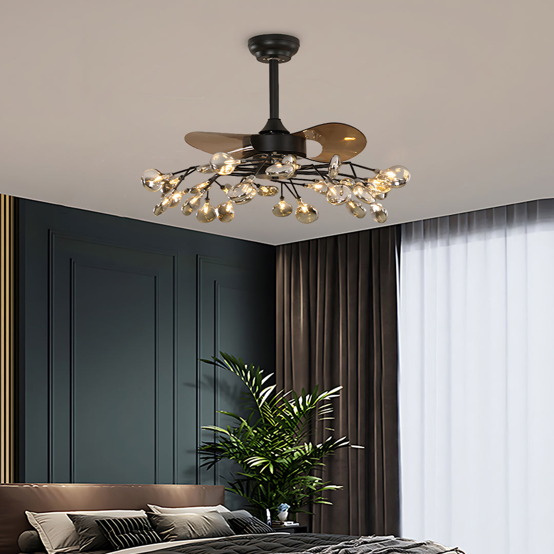 Glam Minimalist Luxury Ceiling Fan Light - Artistic Fan Lamp