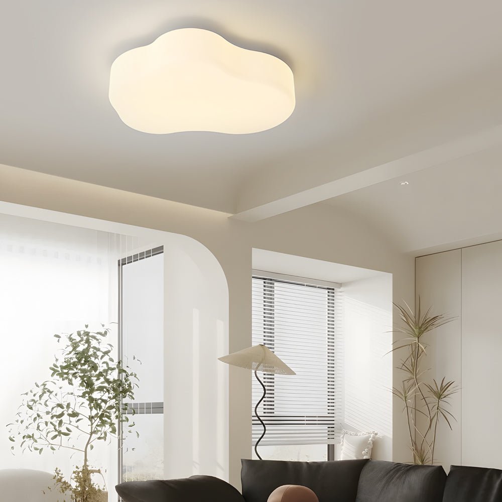 Modern Cloud-Shaped Ceiling Light - White Iron Fixture for Contemporary Spaces