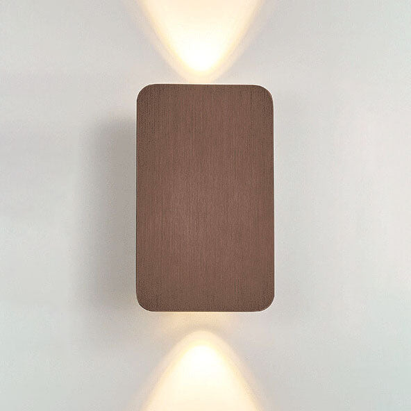 Nordic Minimalist Aluminum LED Wall Sconce - 2-Light Rectangular Flat Panel