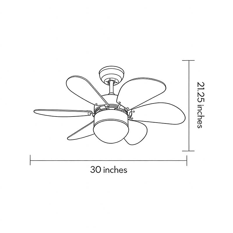 Colored Mini Ceiling Fan for Kids' Room - Creative Light Design