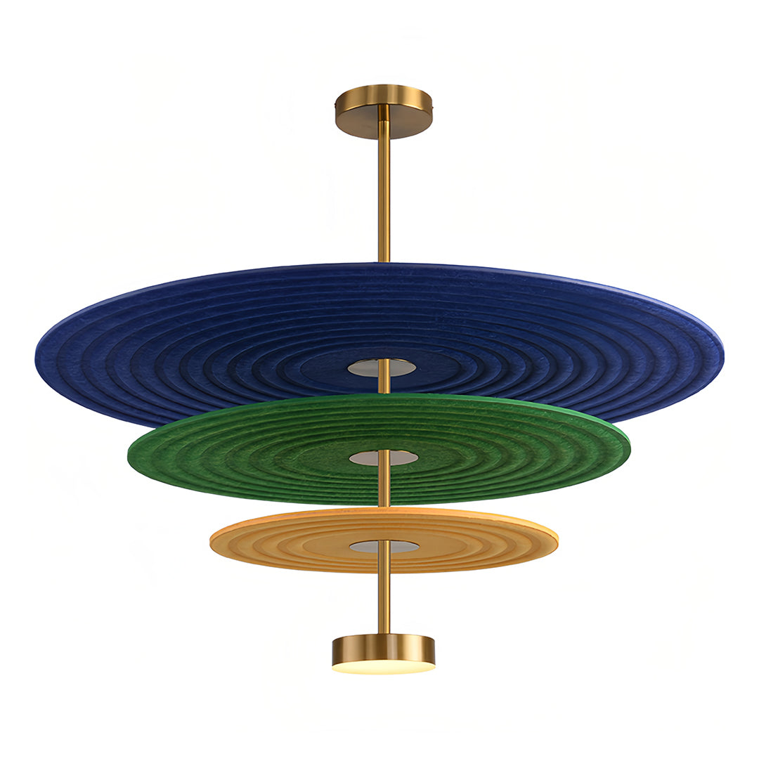 3-Tier Acoustic Felt Chandelier - Sound-Absorbing Ceiling Light