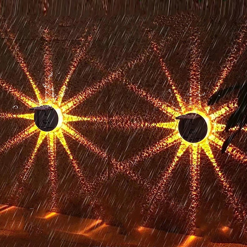 Outdoor Solar Petal Wall Lamp - Garden Lighting Solution