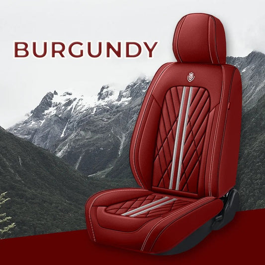 2 pack-Burgundy Classic Car Seat Covers - Durable & Stylish Automotive Upholstery