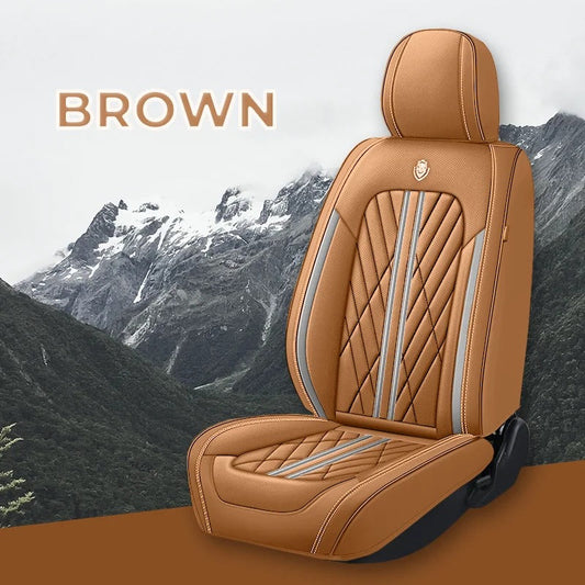 2 pack-Brown Classic Series Car Seat Covers Adaptive Fit- Stylish, Durable, Easy to Clean