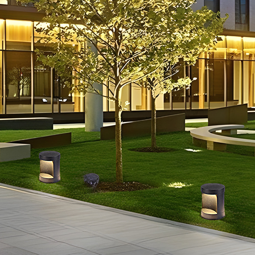 Modern LED Bollard Lights - Outdoor Cylindrical Lawn Lighting