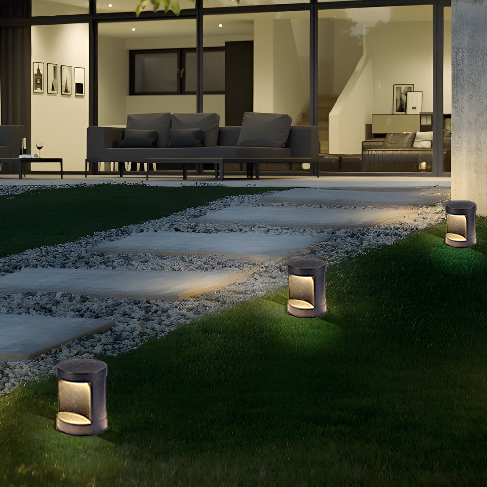 Modern LED Bollard Lights - Outdoor Cylindrical Lawn Lighting