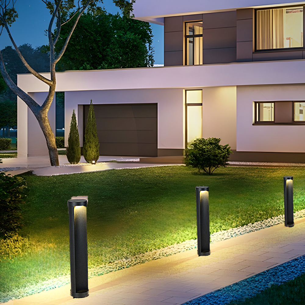 Modern LED Bollard Lights - Outdoor Cylindrical Lawn Lighting