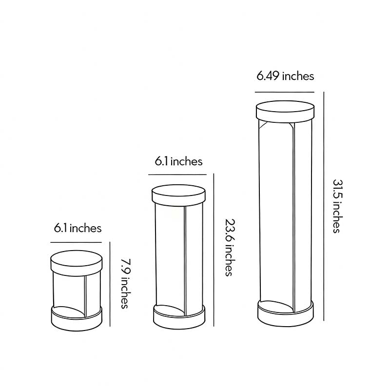Modern LED Bollard Lights - Outdoor Cylindrical Lawn Lighting
