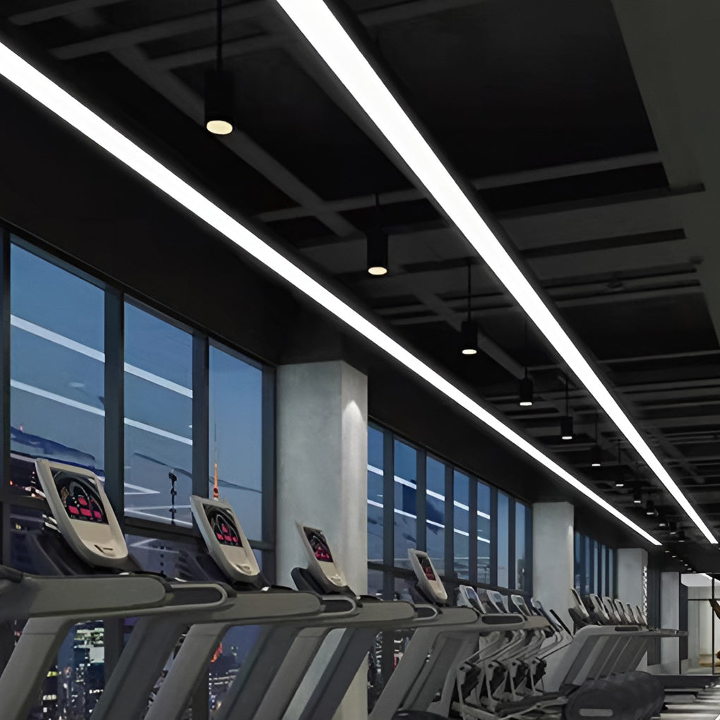Modern Rectangular LED Linear Pendant Light - Commercial Lighting Solution