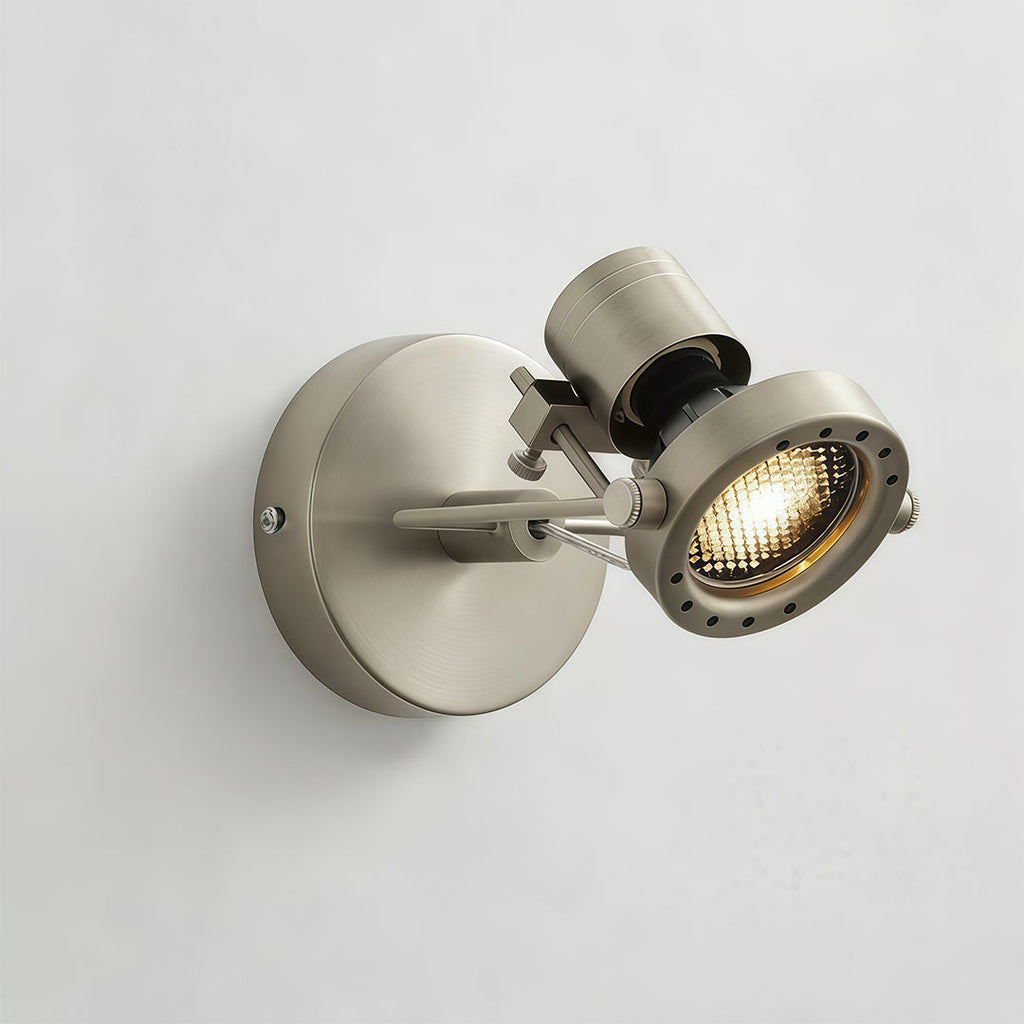Industrial Wall Light - Silver Die-Cast Aluminum Lamp for Modern Decor