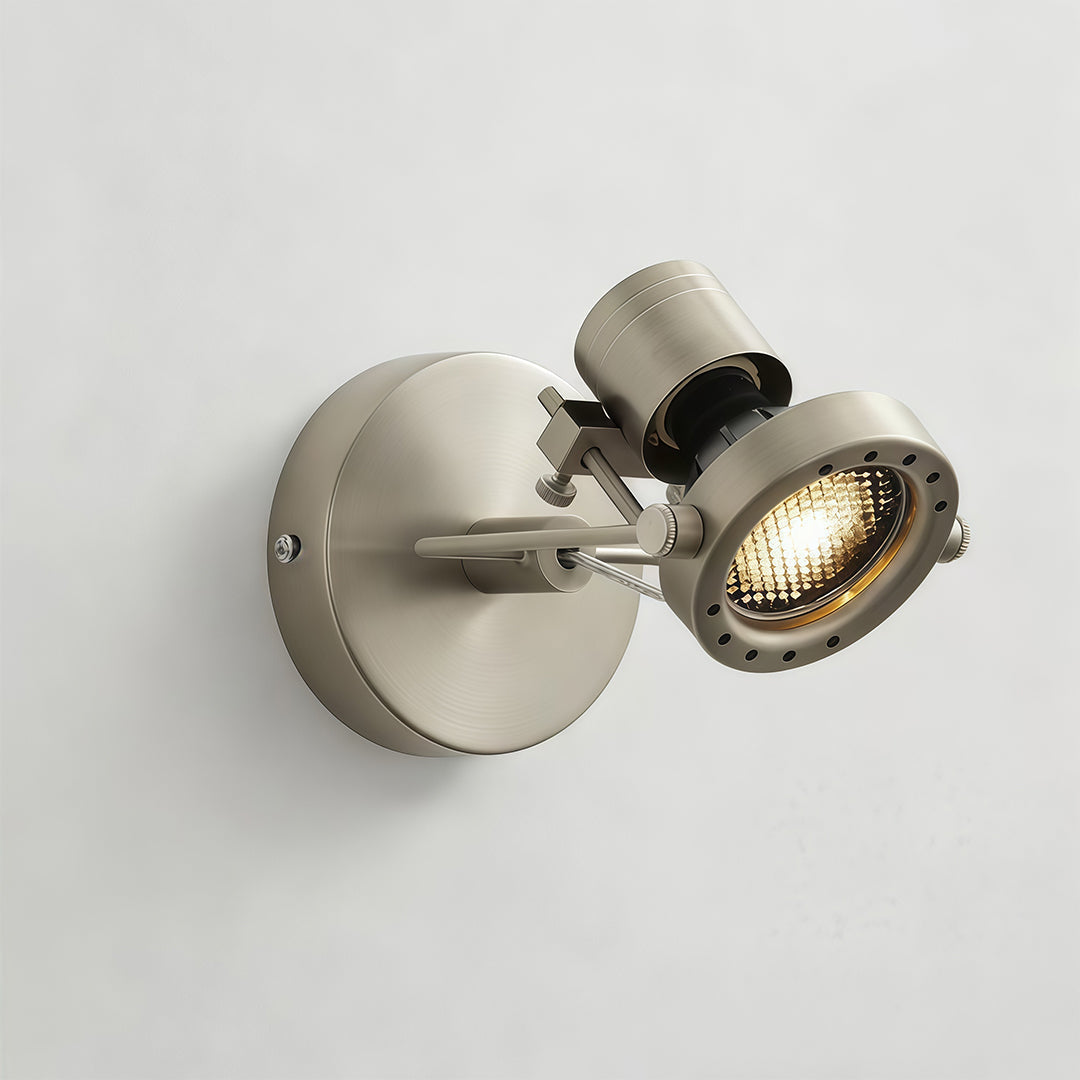 Industrial Wall Light - Silver Die-Cast Aluminum Lamp for Modern Decor