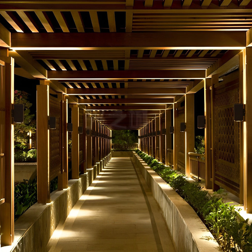 Narrow Beam Up-Down LED Outdoor Wall Sconce - Building Wall Washer Light