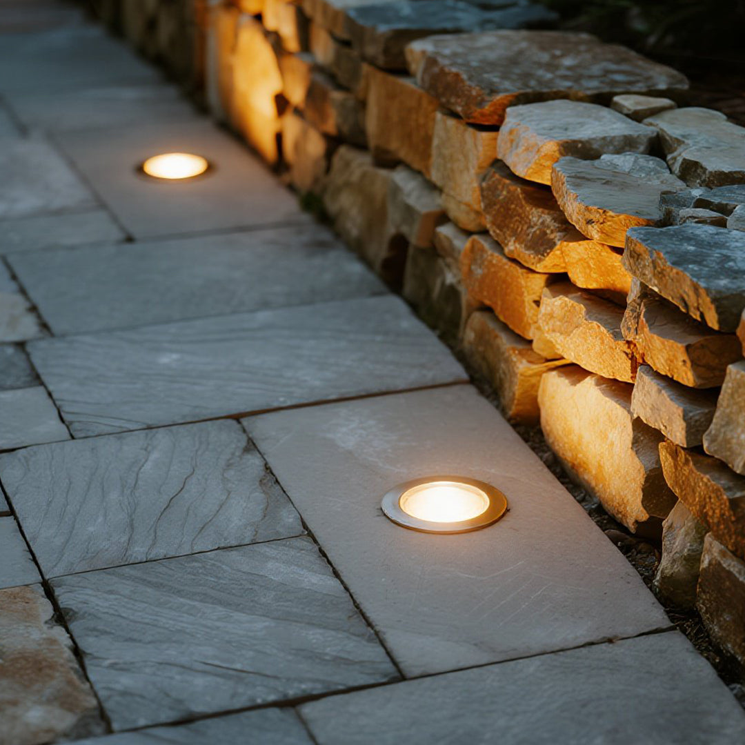 In-Ground Minimalist LED Lights for Landscape Lighting