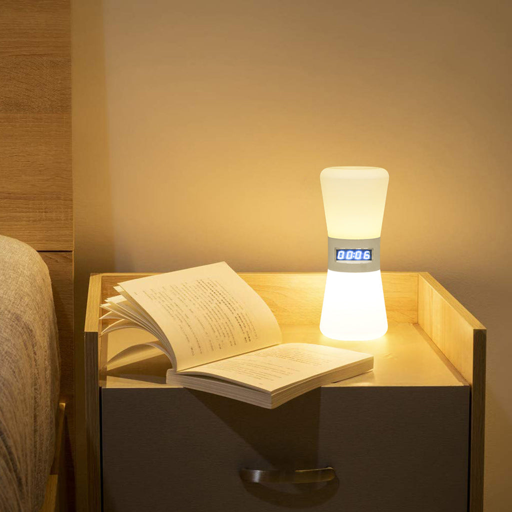 Compact Gravity Sensor Ambient Hourglass Lamp - Small White Table Lamp for Stylish Home Decor
