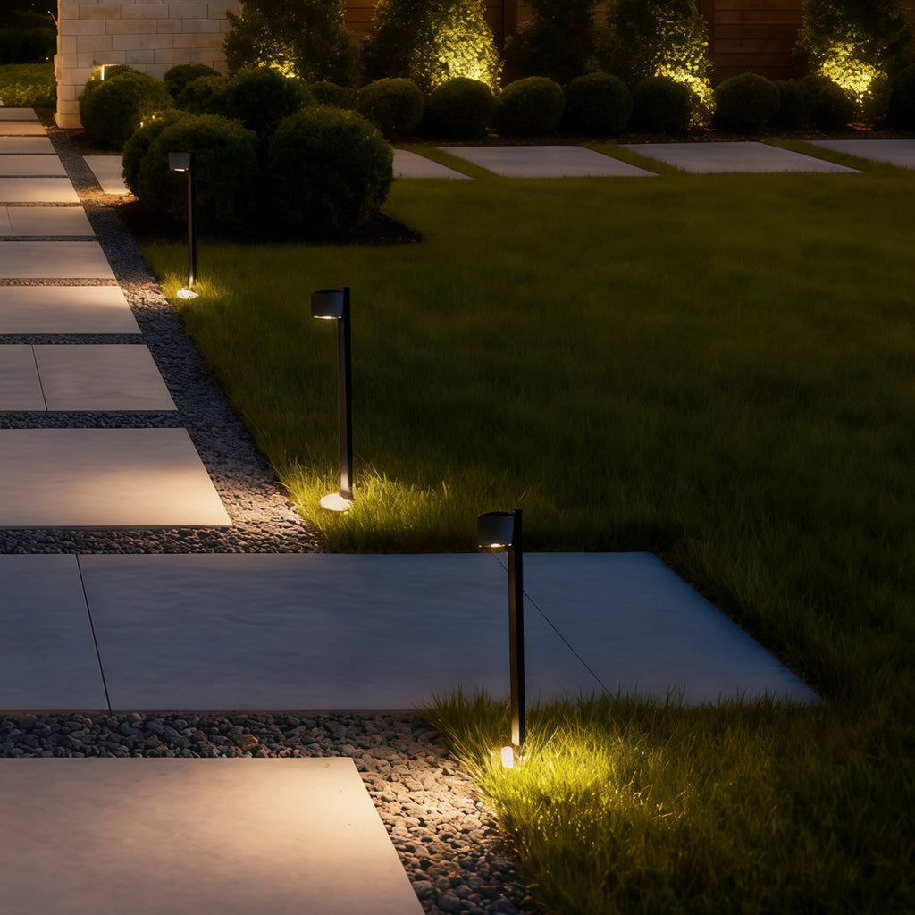 Modern Minimalist Aluminum Garden Path Light - Durable Outdoor Illumination, Solar LED Lighting, Elegant Landscape Design