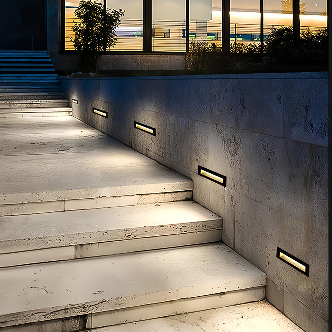 Modern Minimalist Embedded Outdoor Step Lights for Decks