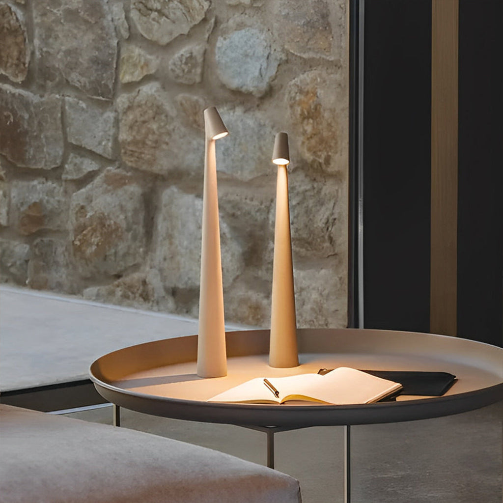 Cone Shaped Modern LED Dimmable Metal Table Lamp - Sleek Light Design