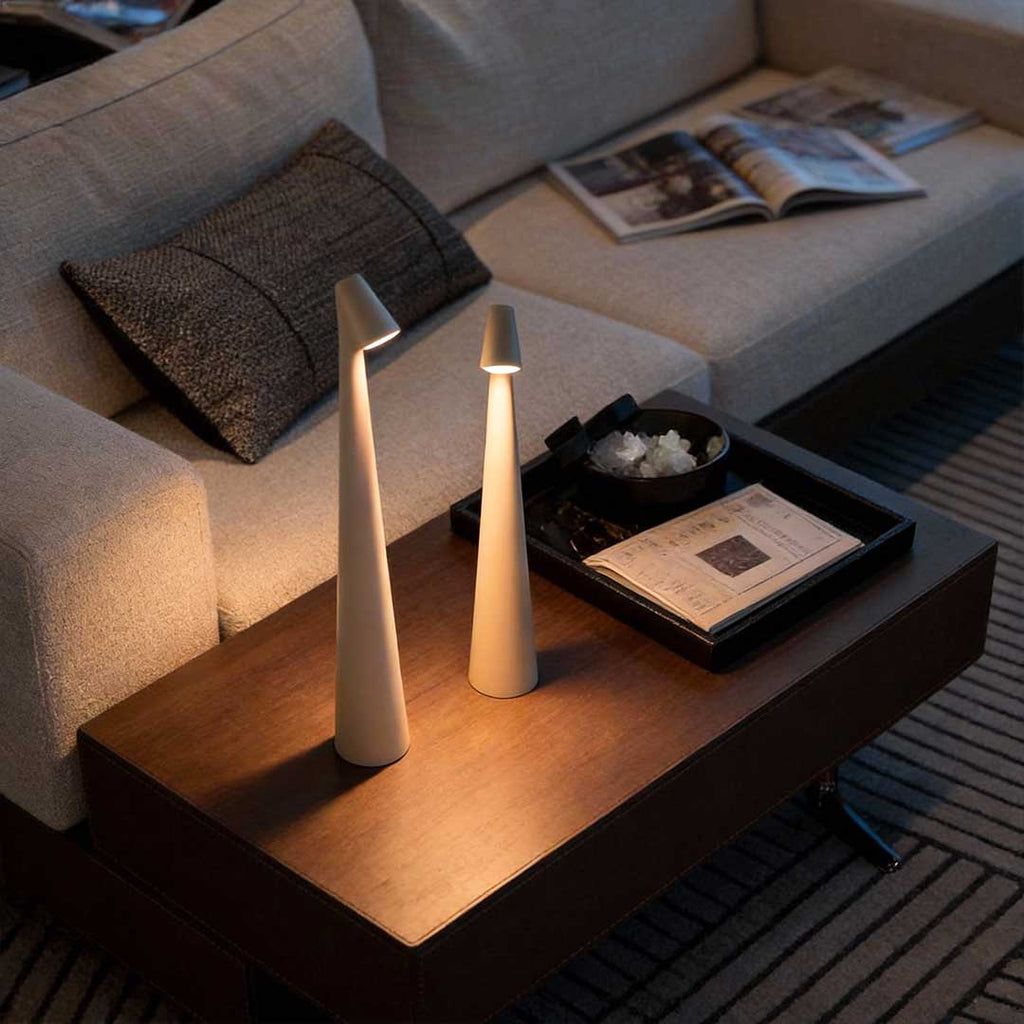 Cone Shaped Modern LED Dimmable Metal Table Lamp - Sleek Light Design
