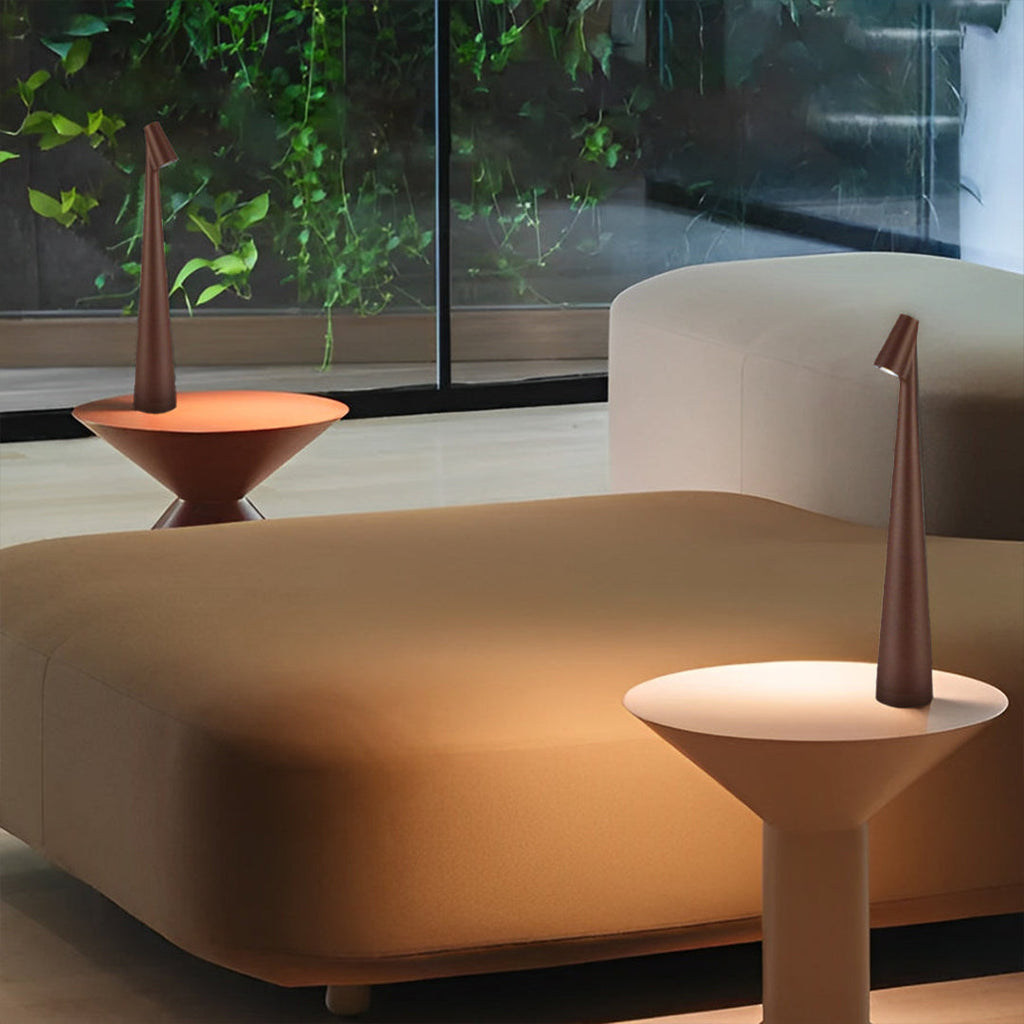 Cone Shaped Modern LED Dimmable Metal Table Lamp - Sleek Light Design