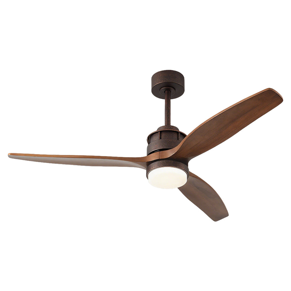 3-Blade Ceiling Fan with Light Remote Control Wood Fandelier