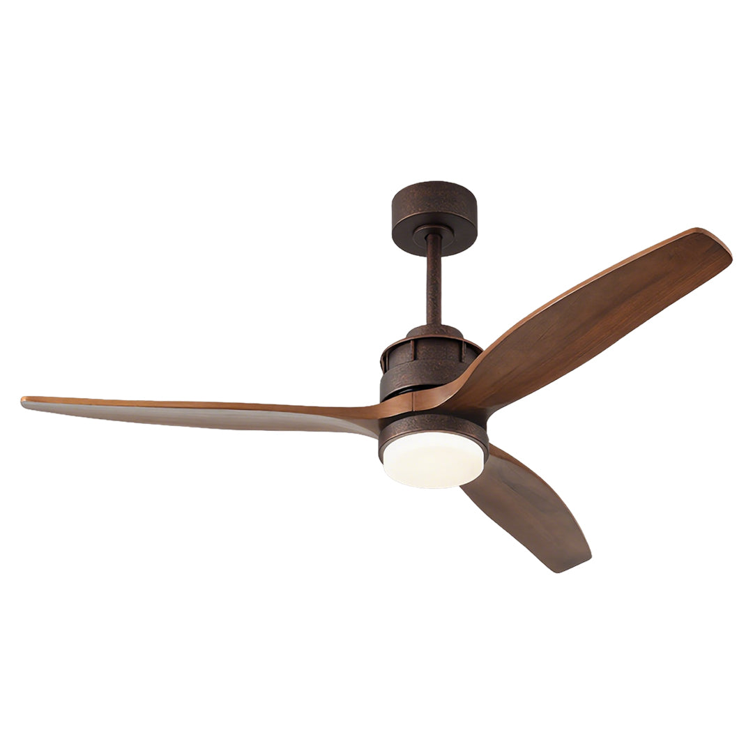 3-Blade Ceiling Fan with Light Remote Control Wood Fandelier