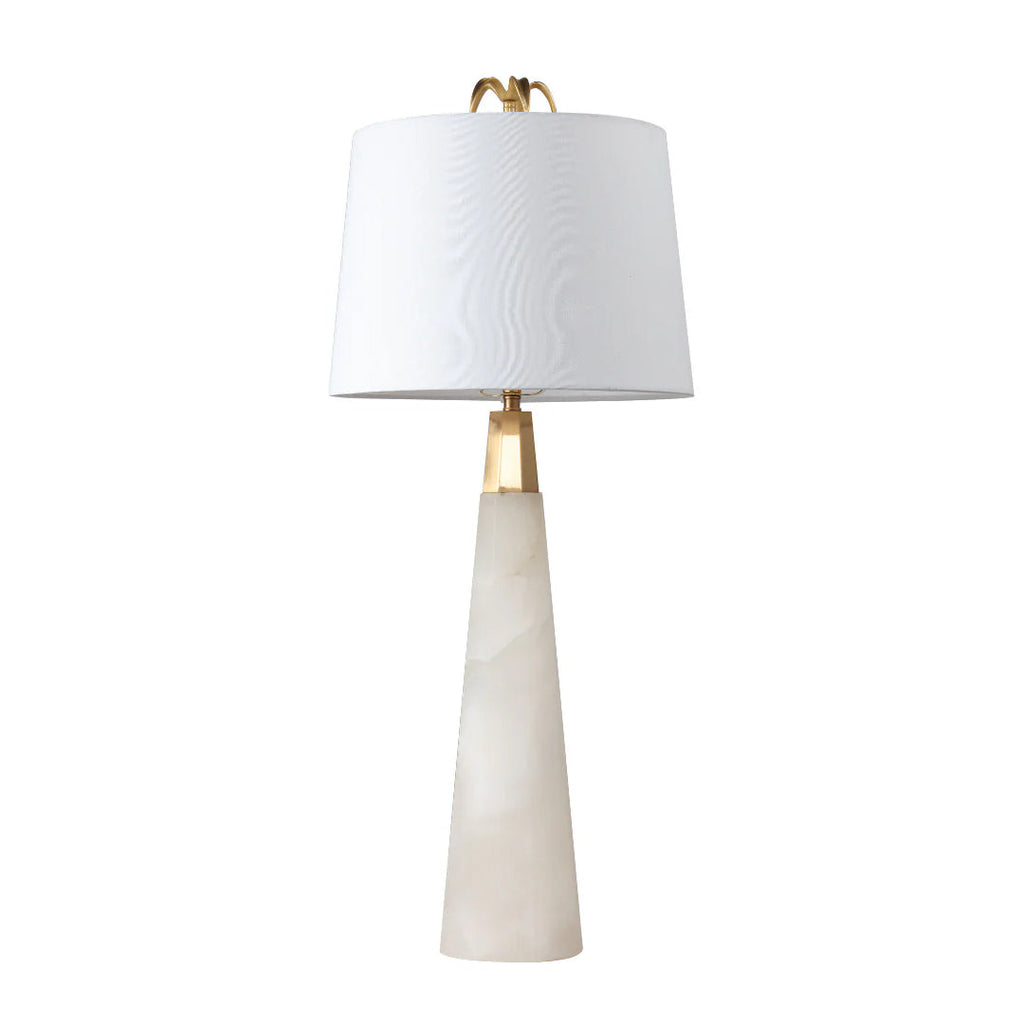 White Marble Tapered Table Lamp - Elegant Luxury Nordic Design Stone Lamp