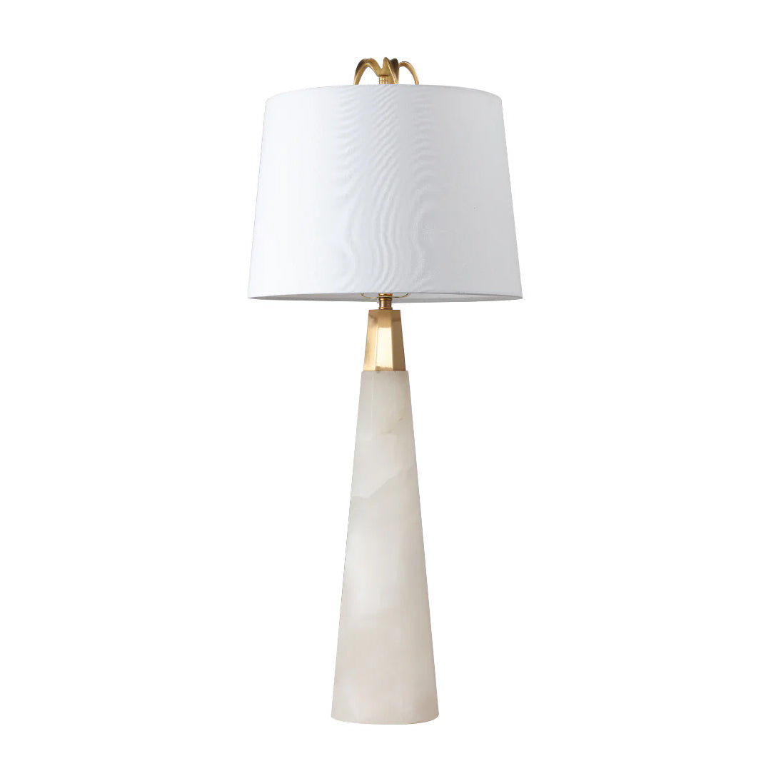 White Marble Tapered Table Lamp - Elegant Luxury Nordic Design Stone Lamp