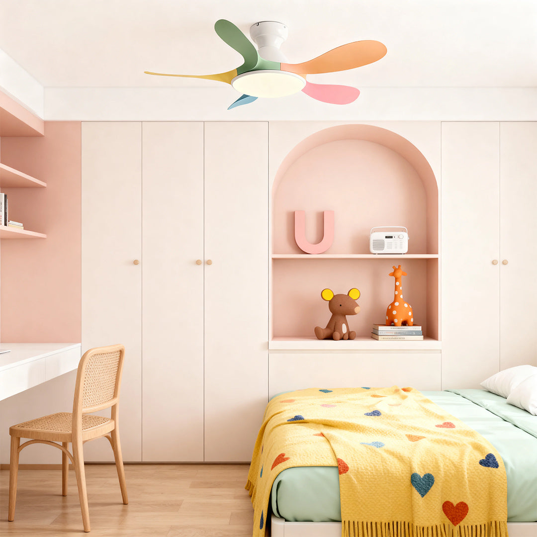 5 Blade Ceiling Fan with Light - ABS Blades, Metal Body, Modern Design