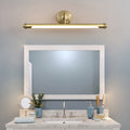 Gold Bathroom Vanity Light European Pure Copper Mirror Wall Light Elegant Modern Design Luxury Lighting Fixtures for Bathroom and Makeup Spaces Stylish Wall Sconce for Home Decor Interior Lighting Solutions