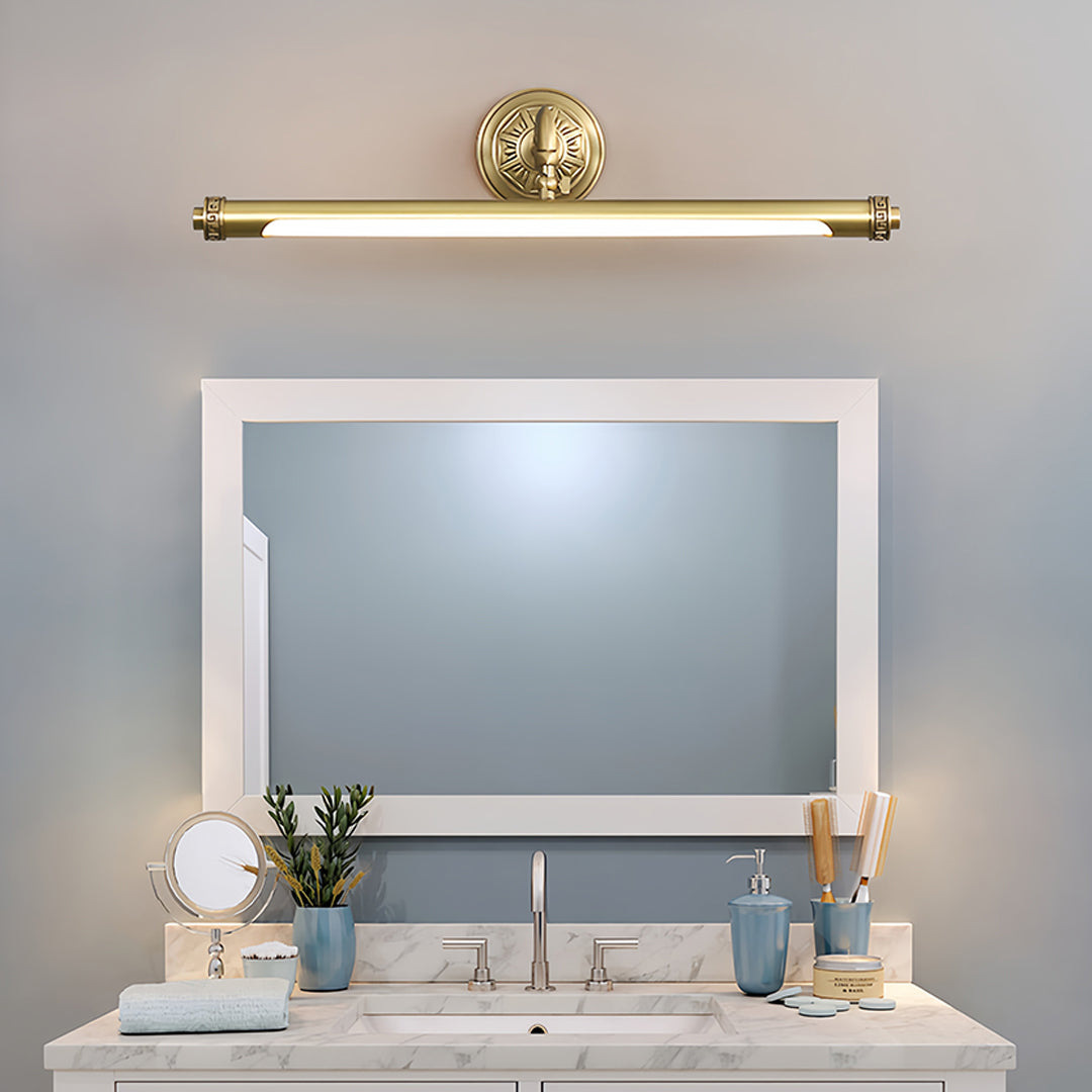 Gold Bathroom Vanity Light European Pure Copper Mirror Wall Light Elegant Modern Design Luxury Lighting Fixtures for Bathroom and Makeup Spaces Stylish Wall Sconce for Home Decor Interior Lighting Solutions
