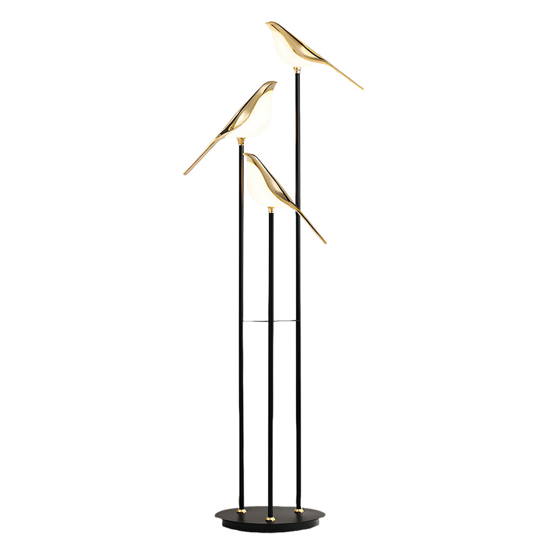 Bird Floor Lamp - 3-Head Contemporary Accent Lamp, Artistic Modern Lighting