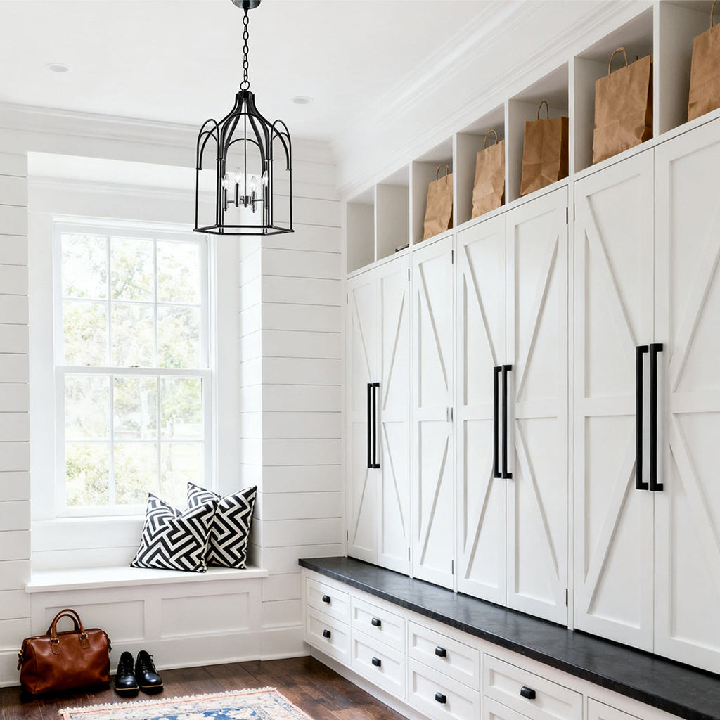 Lantern Chandelier Vintage Industrial Ceiling Light