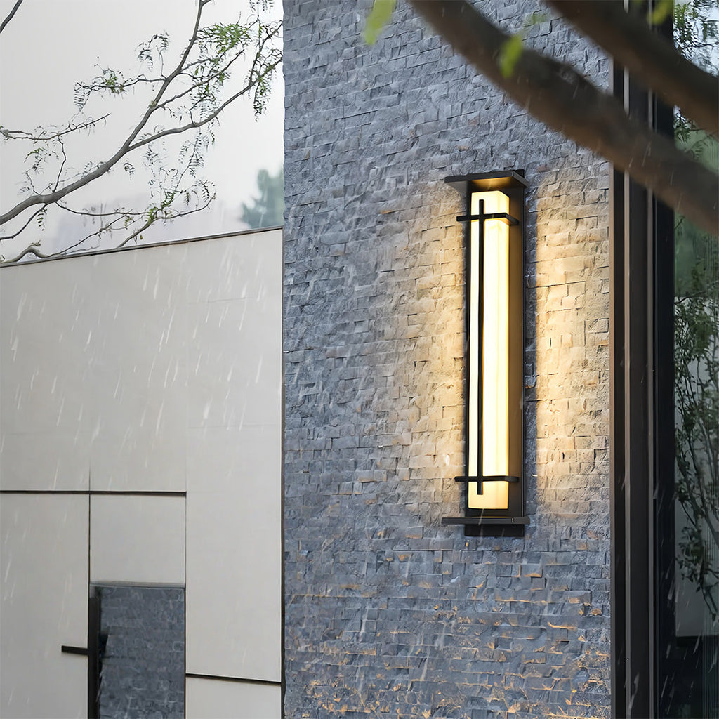 Black Outdoor Wall Light Waterproof Minimalist Design
