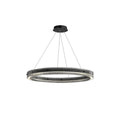 Black Round Glass Chandelier - Italian Minimalist Lighting
