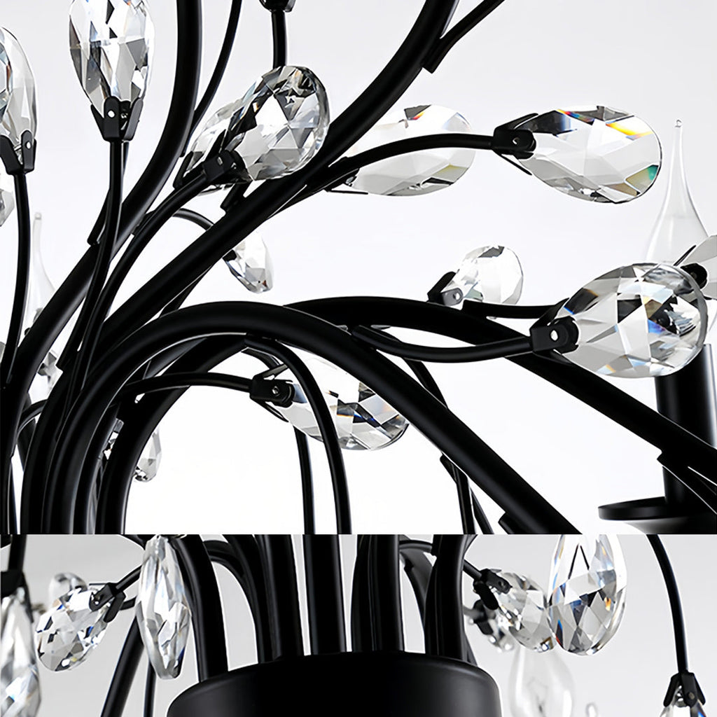 Contemporary Candle Chandelier LED Candelabra Ceiling Light