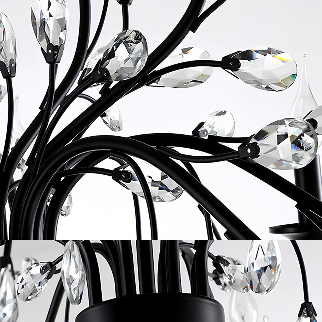 Contemporary Candle Chandelier LED Candelabra Ceiling Light