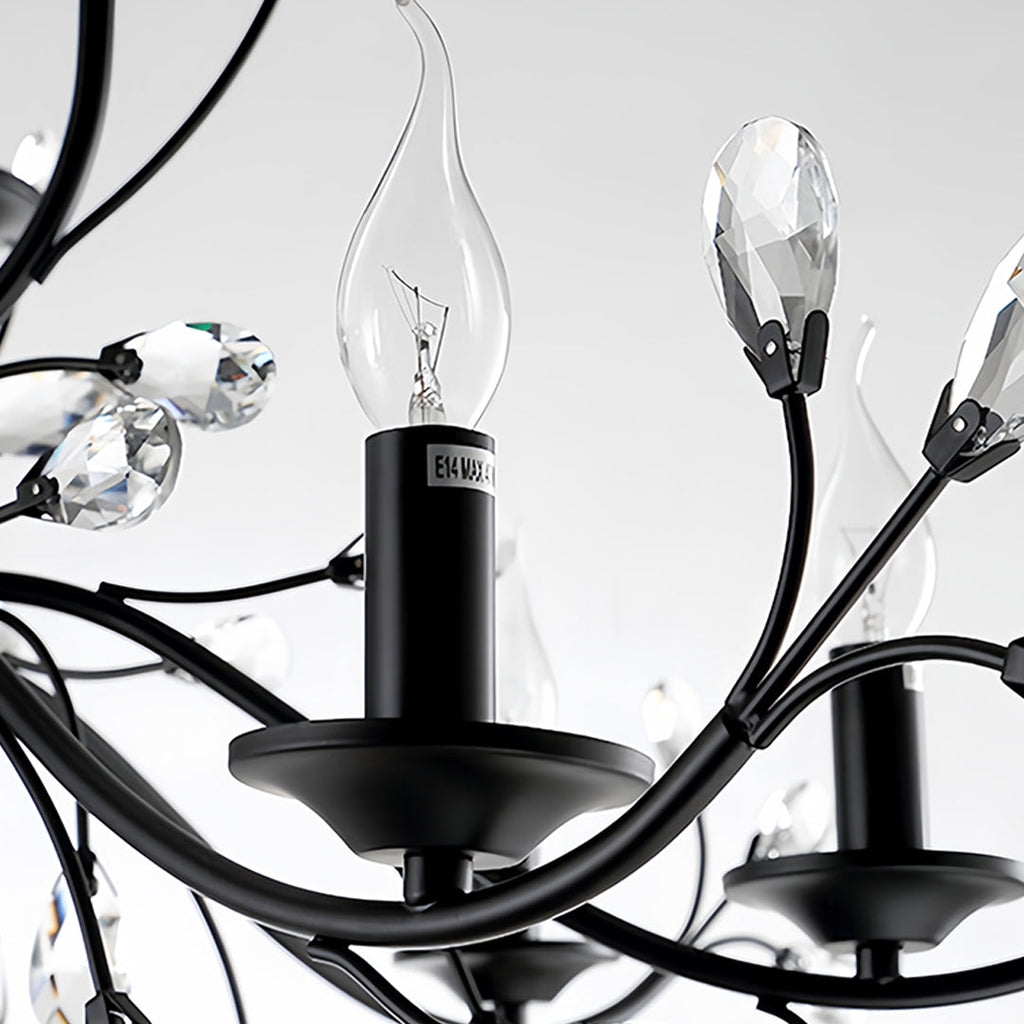 Contemporary Candle Chandelier LED Candelabra Ceiling Light