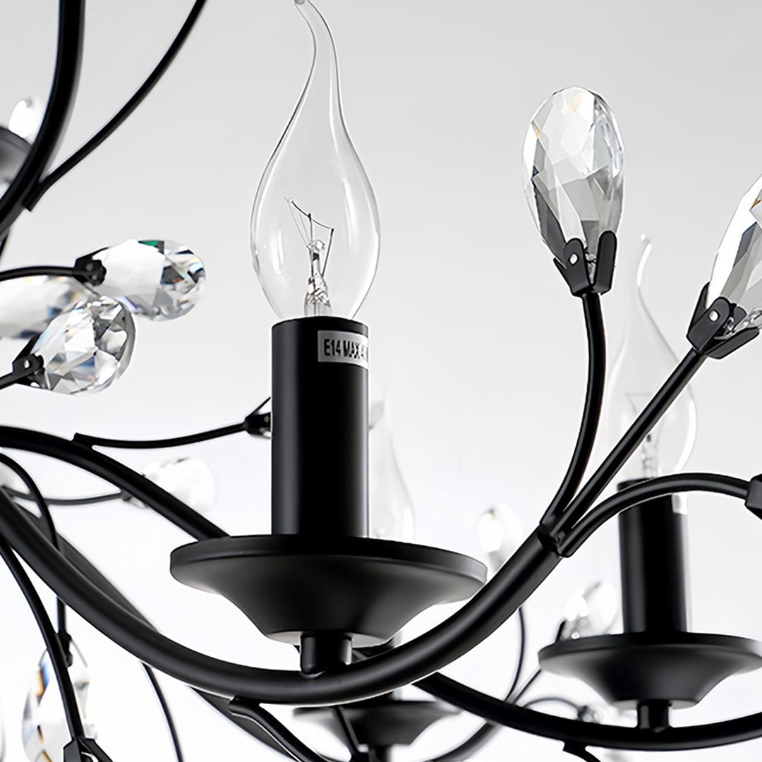 Contemporary Candle Chandelier LED Candelabra Ceiling Light