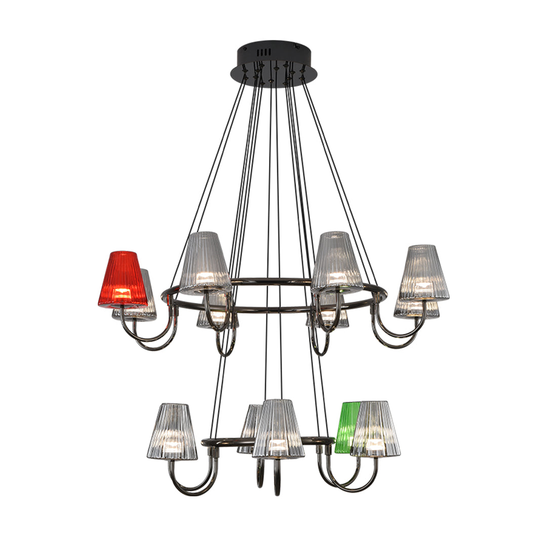 Branch LED Suspension Chandelier - Modern Glass Ceiling Light Fixture