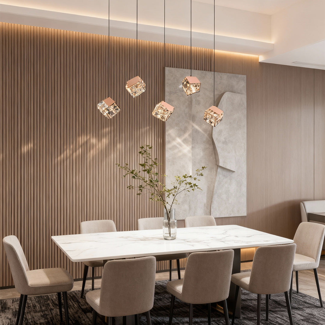 Luxury Crystal Chandelier Rubik's Cube Ceiling Light