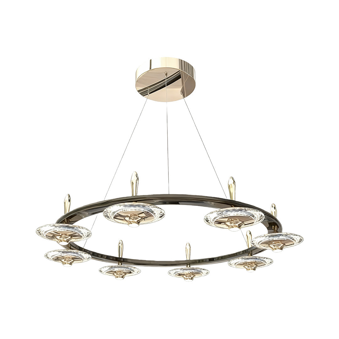 Luxury Round Crystal Chandelier - Elegant Ceiling Light Fixture