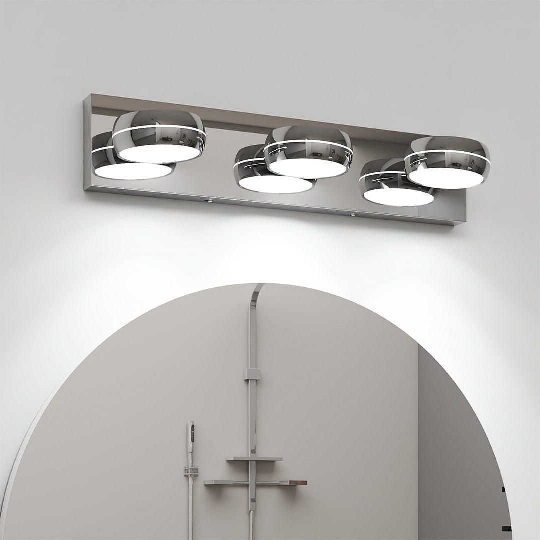 Chrome Bathroom Vanity Light Luxury Minimalist Aluminum Mirror Light Modern Fixtures LED Lighting for Home Decor Stylish Wall Sconce Bright Illumination Contemporary Design Adjustable Anti-Rust High-Quality Finish Energy-Efficient Bathroom Lighting Elegan