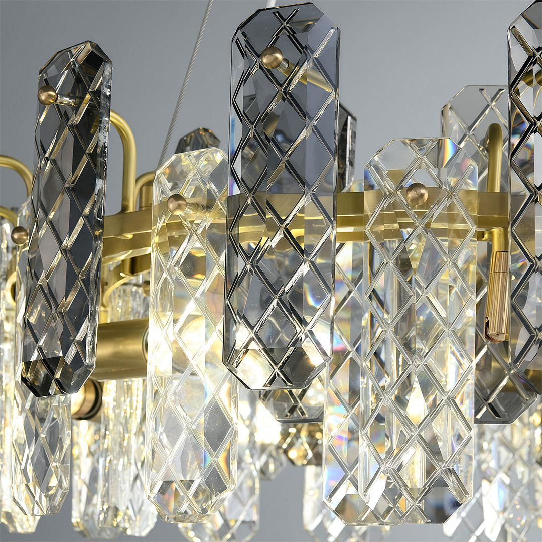 Contemporary Crystal Chandelier Eye-Protecting Ceiling Light