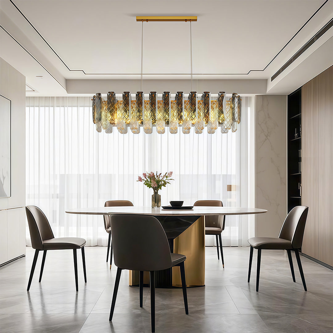 Contemporary Crystal Chandelier Eye-Protecting Ceiling Light