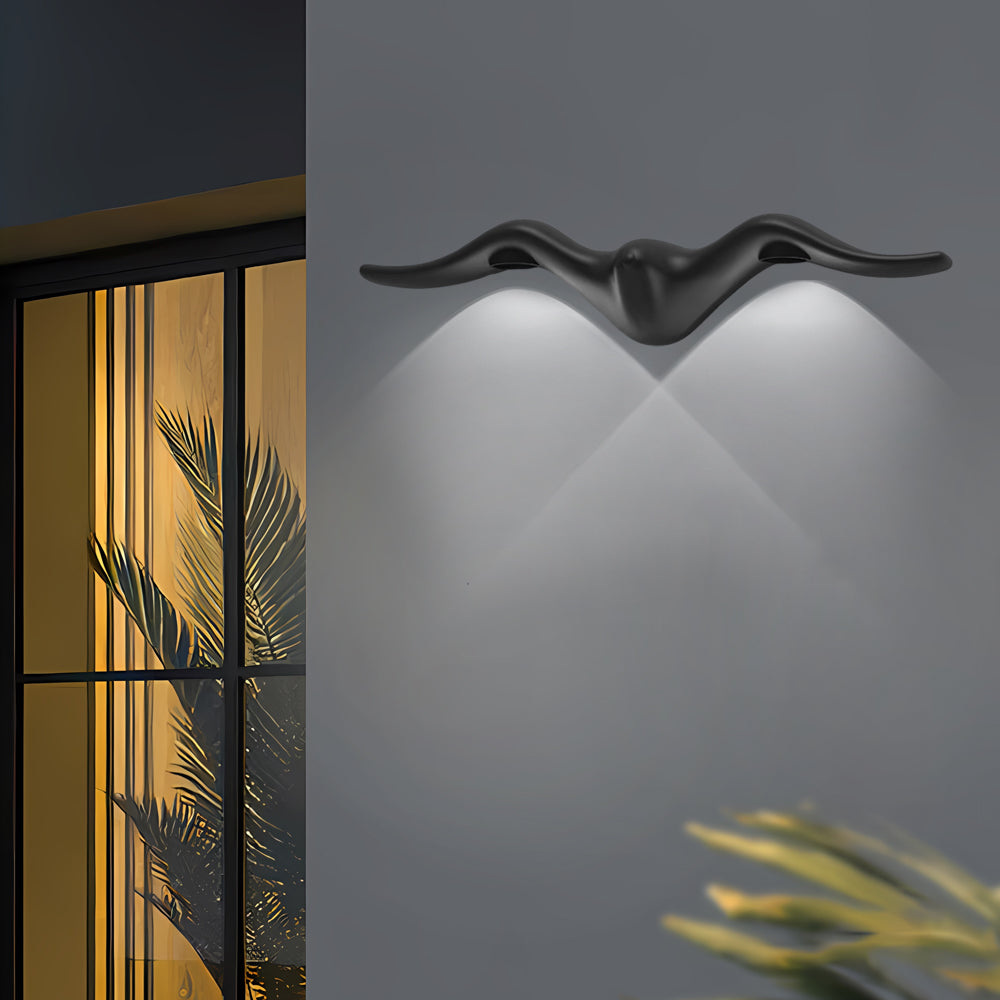Seagull-Shaped Waterproof Outdoor LED Wall Light - Decorative Marine Style Light Fixture