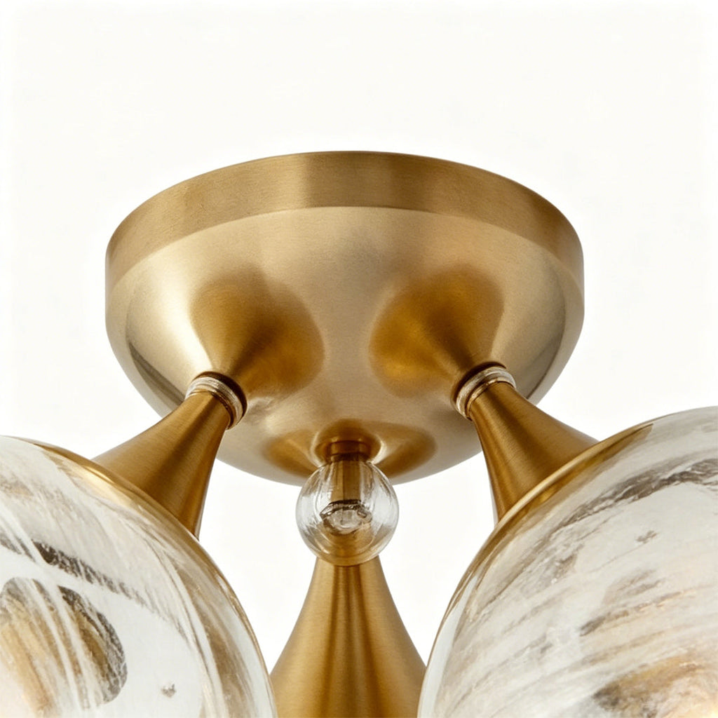 Classic Cloud Glass Flush Mount Light Fixture