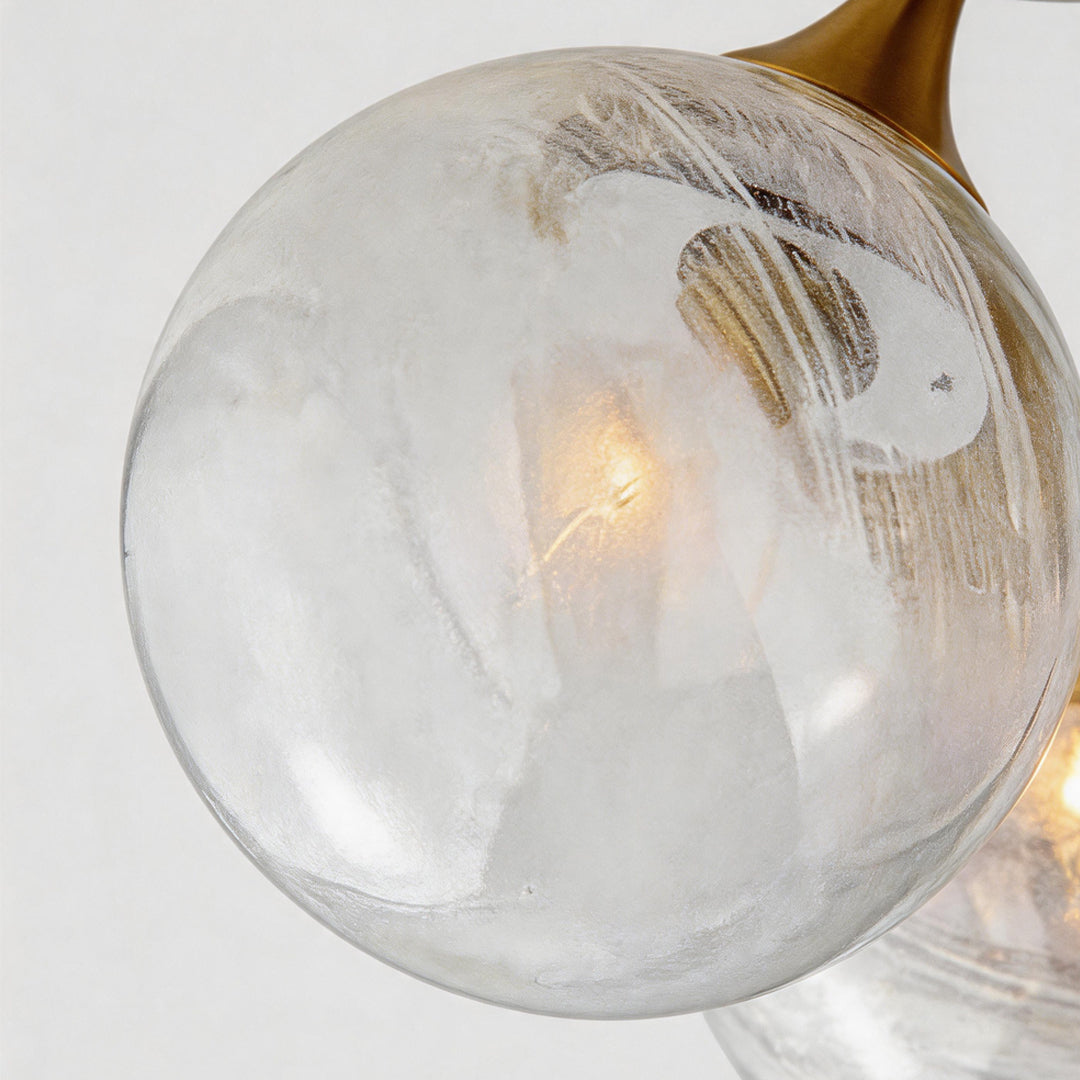 Classic Cloud Glass Flush Mount Light Fixture